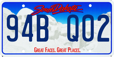 SD license plate 94BQ02