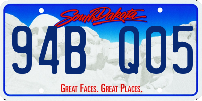 SD license plate 94BQ05