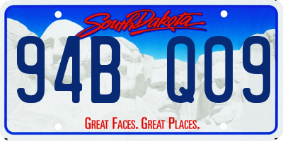 SD license plate 94BQ09
