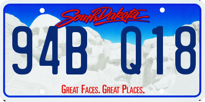 SD license plate 94BQ18