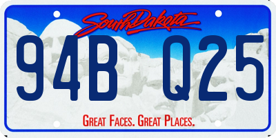 SD license plate 94BQ25