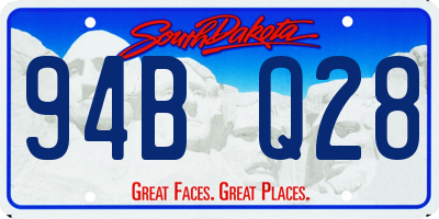 SD license plate 94BQ28