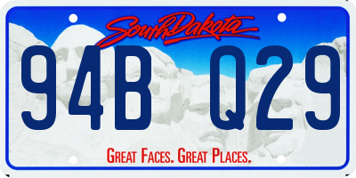 SD license plate 94BQ29
