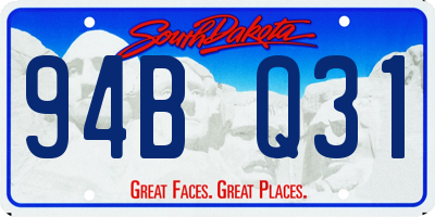 SD license plate 94BQ31