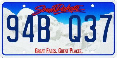 SD license plate 94BQ37