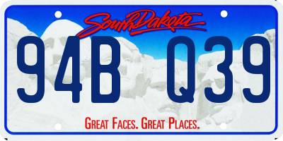 SD license plate 94BQ39