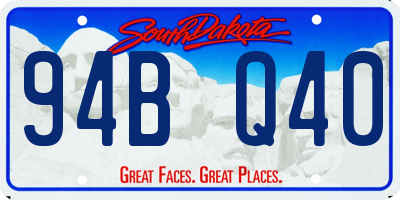 SD license plate 94BQ40