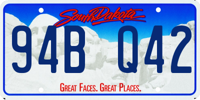 SD license plate 94BQ42