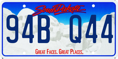 SD license plate 94BQ44