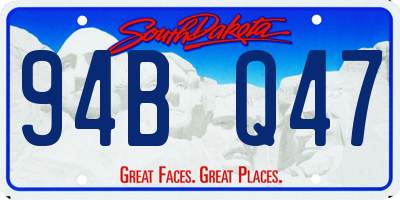 SD license plate 94BQ47