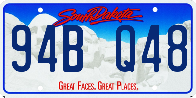 SD license plate 94BQ48