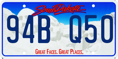 SD license plate 94BQ50