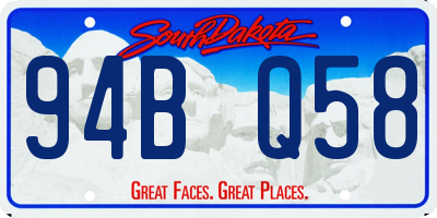 SD license plate 94BQ58