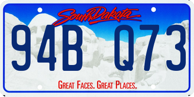 SD license plate 94BQ73