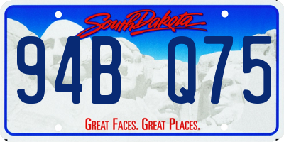 SD license plate 94BQ75
