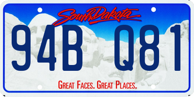 SD license plate 94BQ81