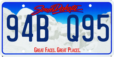 SD license plate 94BQ95