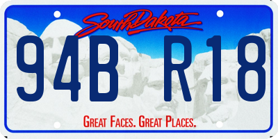 SD license plate 94BR18