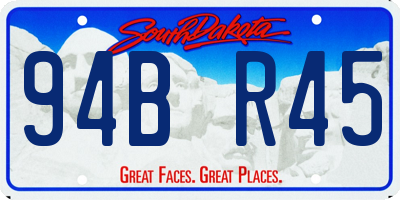 SD license plate 94BR45