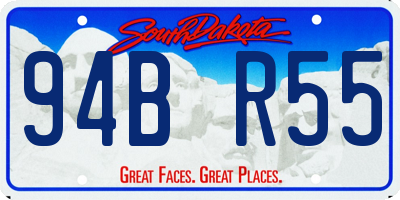 SD license plate 94BR55