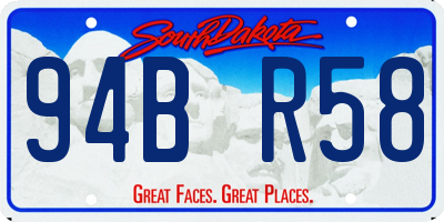 SD license plate 94BR58