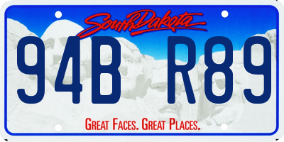 SD license plate 94BR89
