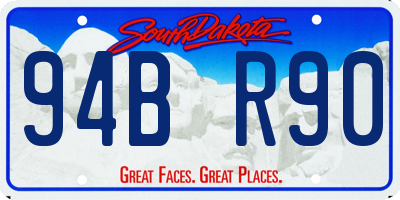 SD license plate 94BR90