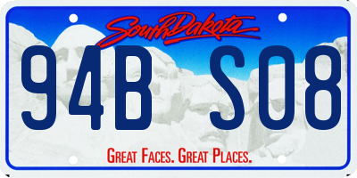 SD license plate 94BS08