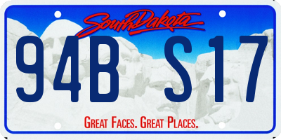 SD license plate 94BS17