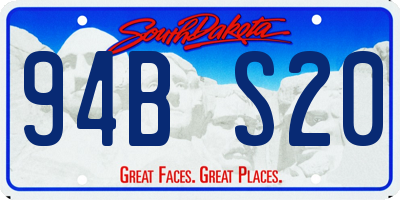 SD license plate 94BS20