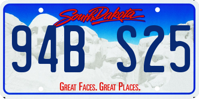 SD license plate 94BS25