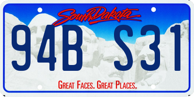 SD license plate 94BS31