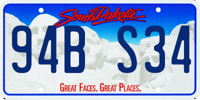 SD license plate 94BS34