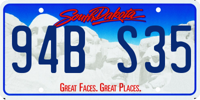 SD license plate 94BS35
