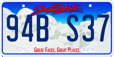 SD license plate 94BS37