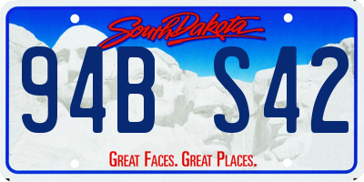 SD license plate 94BS42