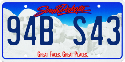 SD license plate 94BS43