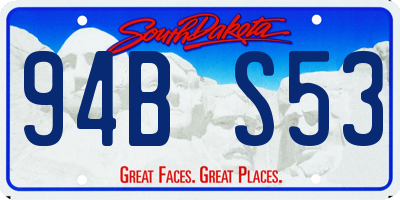 SD license plate 94BS53