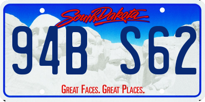 SD license plate 94BS62