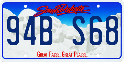 SD license plate 94BS68