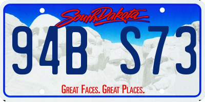 SD license plate 94BS73
