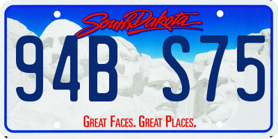 SD license plate 94BS75