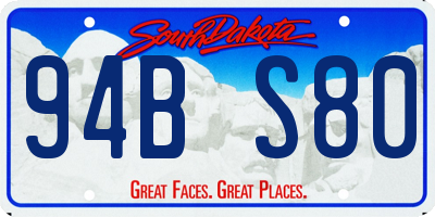 SD license plate 94BS80
