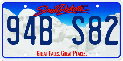 SD license plate 94BS82