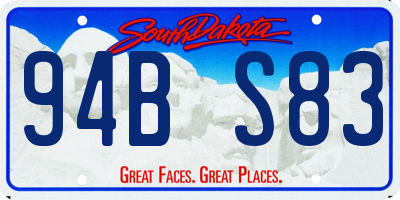 SD license plate 94BS83