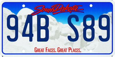 SD license plate 94BS89
