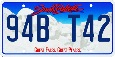 SD license plate 94BT42