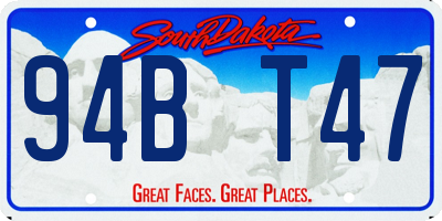 SD license plate 94BT47