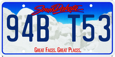 SD license plate 94BT53