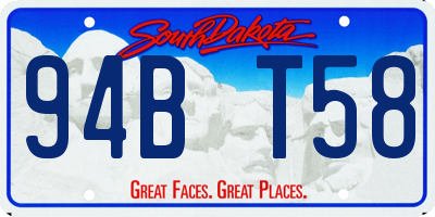 SD license plate 94BT58